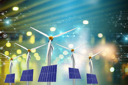 Wind turbines, solar systems, senphlangngan For the world's technology.