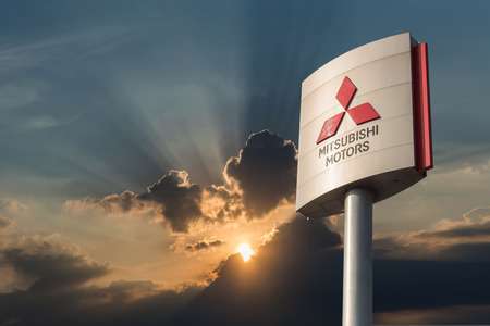 Bang Bua Thong- Nonthaburi June 28th 2018 logo misubishi With technology investment With over 30 million sales in Thailand.のeditorial素材