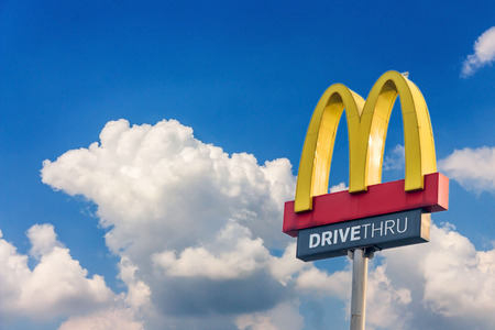 Hua Hin petchaburi-March 25, 2018 food with mcdonald logo comfort and is popular in the country, Thailand.のeditorial素材