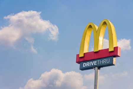 Hua Hin petchaburi-March 25, 2018 food with mcdonald logo comfort and is popular in the country, Thailand.のeditorial素材