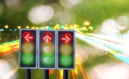 Traffic light with blurred background