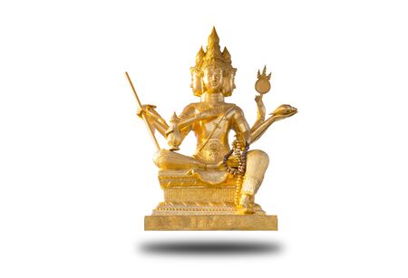 Brahma God creator The destiny of all things Isolated from the white backgroundの写真素材