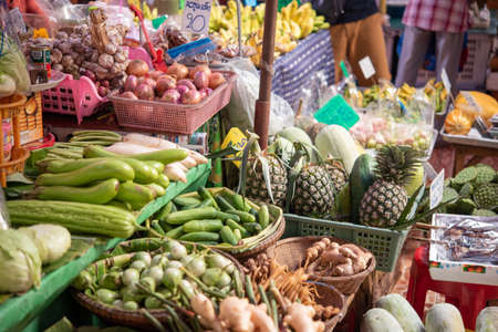 Walking Street Market, Floating Market Asian street food, Nonthaburi, Bang Yai, Thailand. Photos jpg...