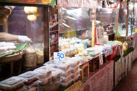 Walking Street Market, Floating Market Asian street food, Nonthaburi, Bang Yai, Thailand. Photos jpg 5sepember 2020のeditorial素材