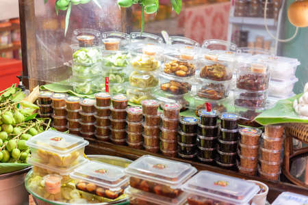 Walking Street Market, Floating Market Asian street food, Nonthaburi, Bang Yai, Thailand. Photos jpg 5sepember 2020のeditorial素材