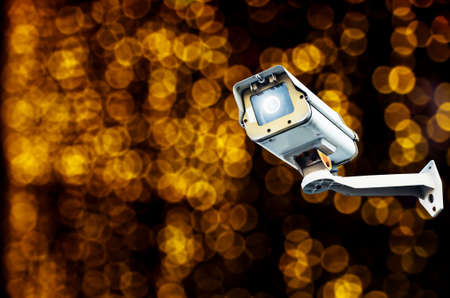 Cctv camera system, home security technology Condo outside securityの写真素材