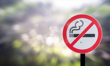 No smoking, prohibited signs in houses, corridors, rooms, public areas, roads, sidewalks Separate clip part.の写真素材