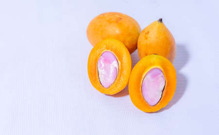 Asian fruits are delicious and sweet Maprang Fresh ripe organic sweet yellow marian plum or plum...