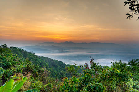 Khao Saen, Nakhon Si Thammarat, see the sea of mistの写真素材