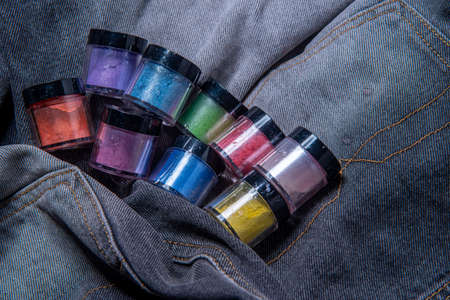 Pearl Mica Pigment Molding Of Epoxy Resin Drop Shaped Shiny Castings DIY Jewelry Making powder cosmetic suppliesの写真素材