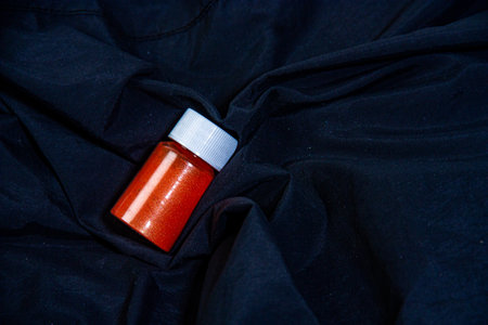 Mica color, a new technology pigment system, a color that uses new reflections and sunlight on a frosted black background.の写真素材