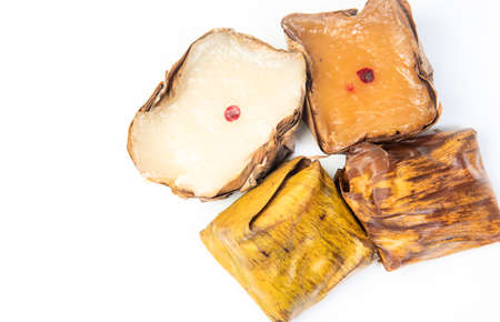 Chinese Pudding Sweetmeat candle dessert on white background