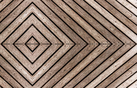 Wooden floors, grooves arranged in a 45-degree arrangement, old wooden floors, drainage