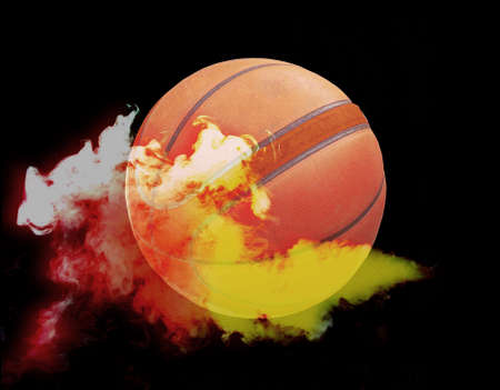 basketball flat dented background clipingpartの写真素材