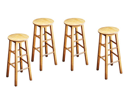 wooden chair isolated from the background