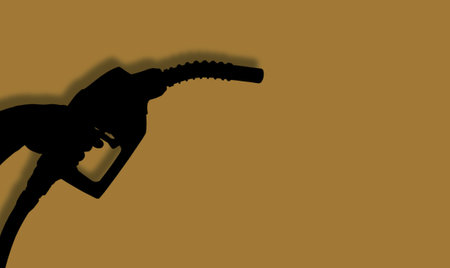 shadow black shadow, oil dispenser handle, green color that separates from the background white background. Fuel system distributor, energy technologyの写真素材