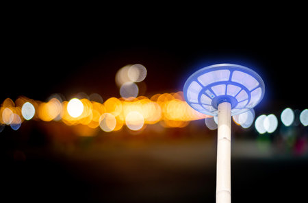 Solar power system. Technology on wooden pole. Isolated background.の写真素材
