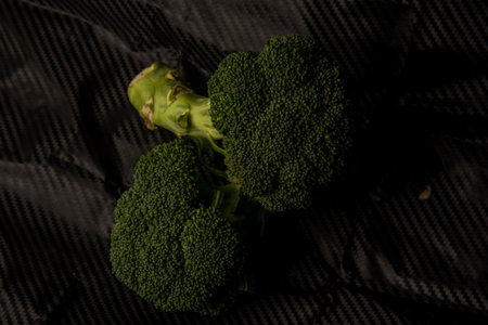 Broccoli is a good vegetable with benefits.の写真素材