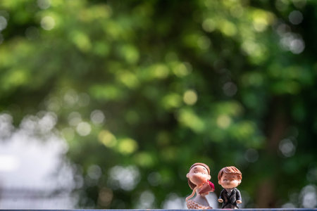 Wedding on bokeh background. Illustration. Image of various applications.の写真素材