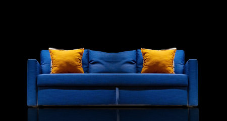 decorative sofa Nano waterproof vinyl fabric isolated from the backgroundの写真素材