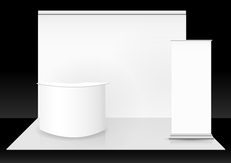Vector blank trade show boothのイラスト素材