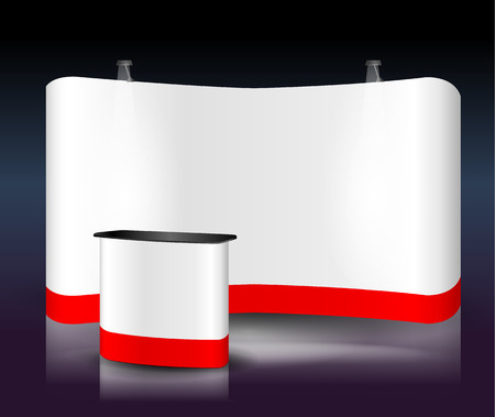 blank trade show boothのイラスト素材