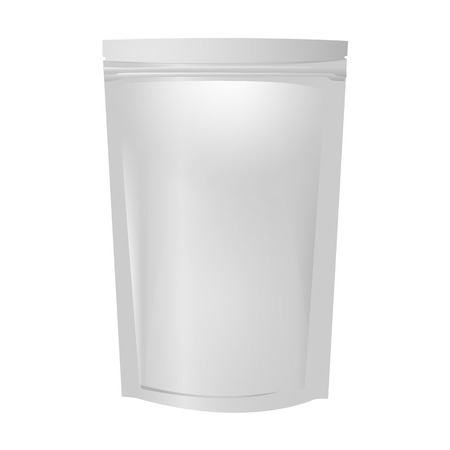 Blank aluminum foil bag packageのイラスト素材