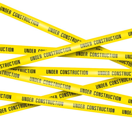 under construction ribbonsのイラスト素材