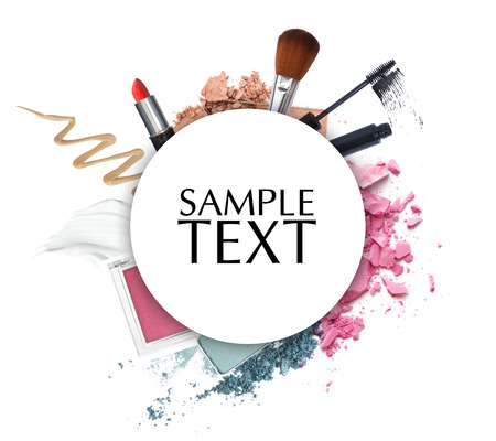 cosmetic promotion circle frameの写真素材