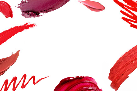 Smudged lipstick abstract texture frameの写真素材