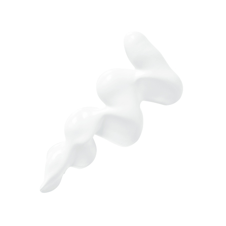 Lotion greasy smooth zigzag stoke cosmetic isolated on white backgroundの写真素材