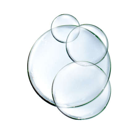 Clear water bubbles floats or serum on backgroundの写真素材