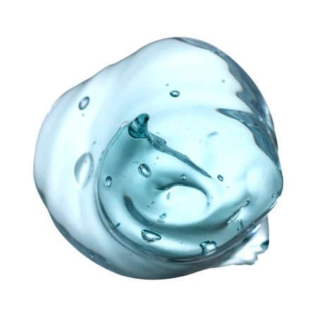 Cosmetic cream transparent gel serum texture with micro bubble on white background beauty conceptの写真素材