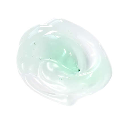 Hydro facial transparent texture semi liquid gel isolated on white backgroundの写真素材