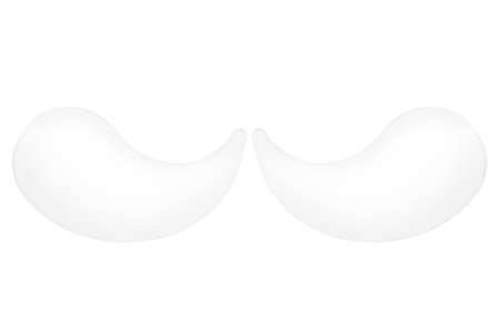 Anti wrinkle gel hydrating eye patch mask isolated on white background by polymeric silicone elastin for young adult woman under line or crow feet ageの写真素材