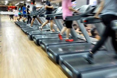 blur people training in the gym backgroundの写真素材