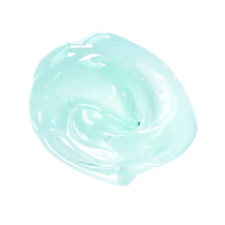 Hydro facial transparent texture semi liquid gel isolated on white backgroundの写真素材