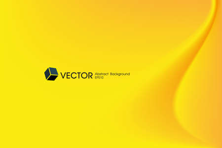Abstract yellow background with icon. Blurred water line backdrop. Vector illustration for design banner or posterのイラスト素材