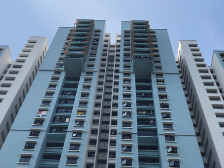 Facade of Singapore residential buildingsのeditorial素材