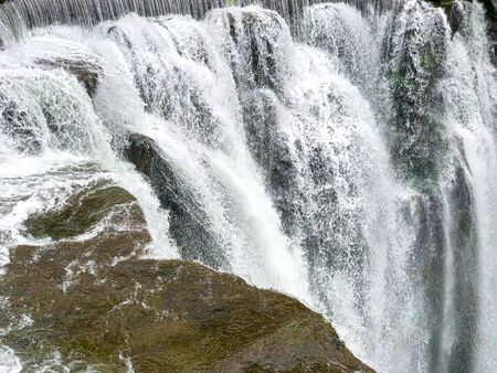 Focused view of waterfallの写真素材