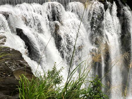 Focused view of waterfallの写真素材