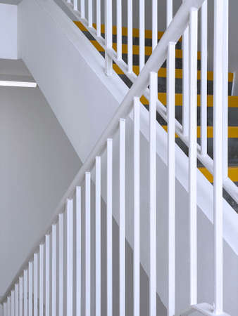 Abstract view of staircase railing. Modern minimalist concept.の写真素材