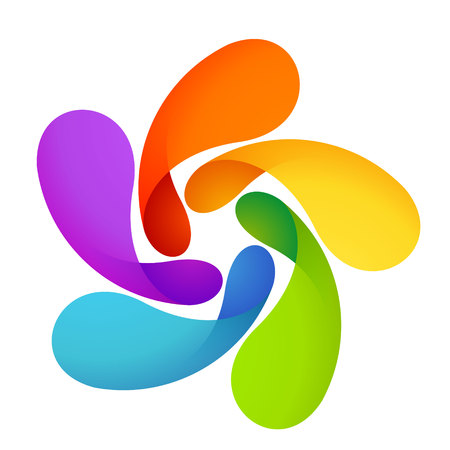 Sphere trendy, vibrant and colorful concept. Vector design template elements for your application or company branding.のイラスト素材