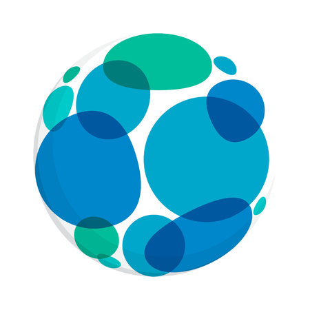 Sphere trendy, vibrant and colorful concept. Vector design template elements for your application or company branding.のイラスト素材