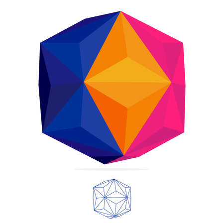 Sphere trendy, vibrant and colorful concept. Vector design template elements for your application or company branding.のイラスト素材
