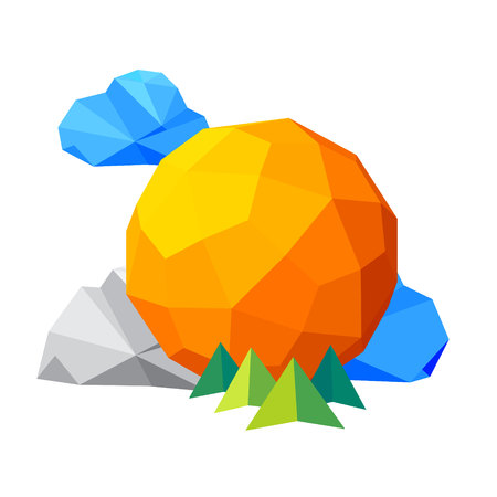 Sphere trendy, vibrant and colorful concept. Vector design template elements for your application or company branding.のイラスト素材