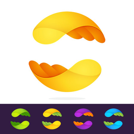 Sphere trendy, vibrant and colorful concept. Vector design template elements for your application or company branding.のイラスト素材
