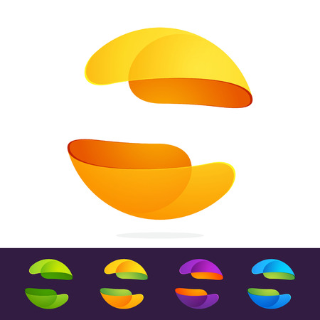 Sphere trendy, vibrant and colorful concept. Vector design template elements for your application or company branding.のイラスト素材