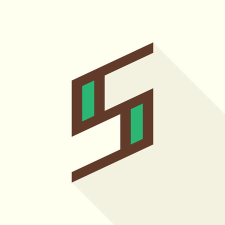 Letter trendy, flat colorful concept. Vector design template elements for your application or corporate identity.のイラスト素材