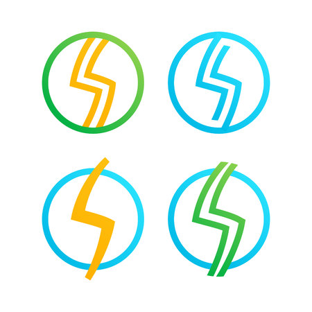 Letter trendy, flat colorful concept. Vector design template elements for your application or corporate identity.のイラスト素材